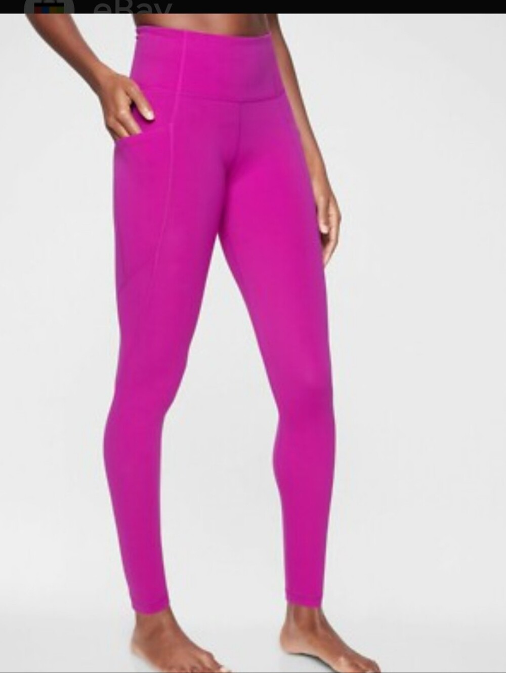 Athleta Stash Pocket High-Rise Leggings - Bright Magenta Size S Athletic